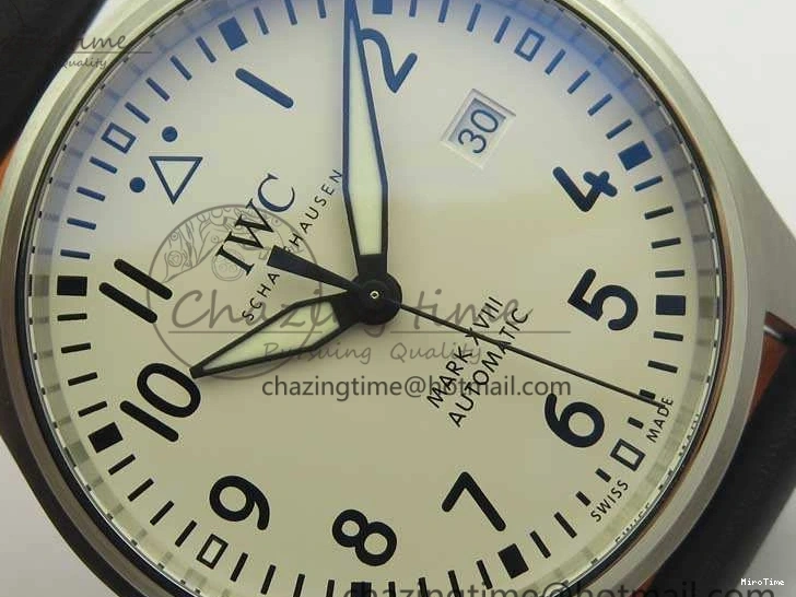 MIROTIME 0326 Efficient Mark XVIII Le Petit Prince IW327001 SS MKS 1:1 Best Edition White Dial On Leather Strap MIYOTA9015 V 7220